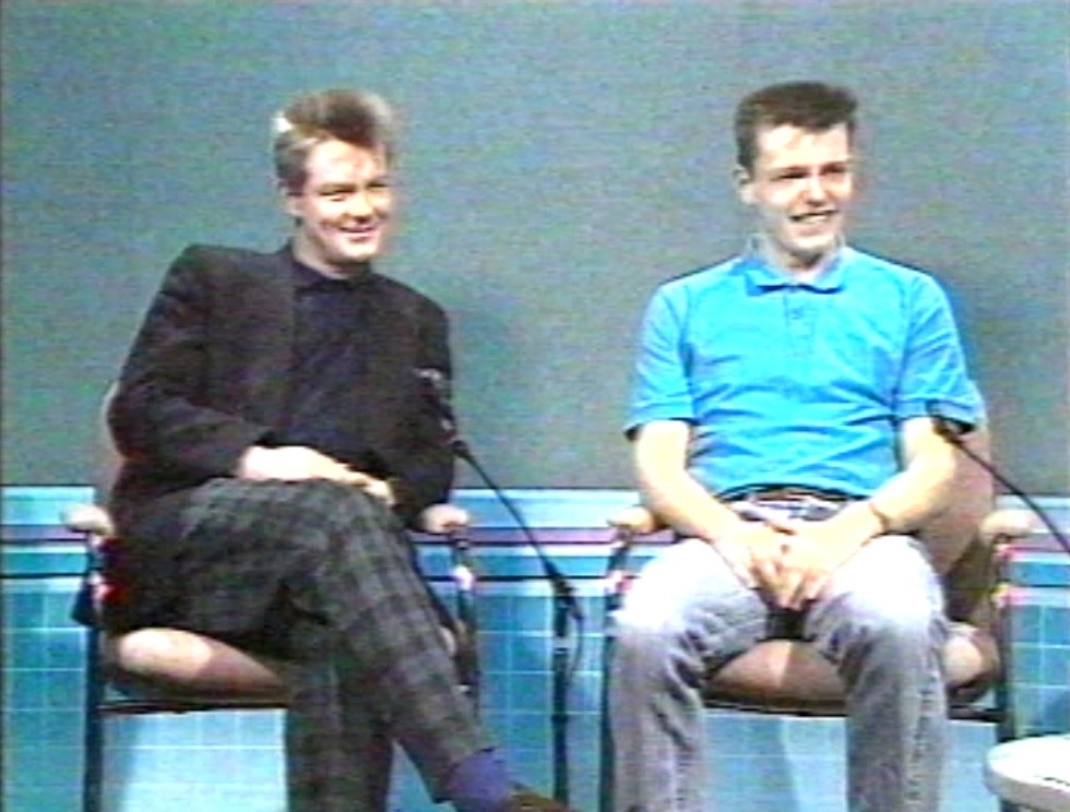 Madness Cathal Smyth Suggs Good Evening Ulster Interview UTV ITV 1985 Carl Chas Smash Eamonn Holmes